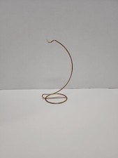 7" Brass Curve Down Ornament Stand Metal Gold Tone Christmas Decoration