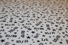 Rock Roll ABC ACDC Fabric FAT QUARTER 18" x 22" COTTON Rocker COOL New Baby