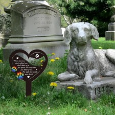 Unique Rainbow Bridge Dog Grave Marker - Heartfelt Outdoor Memorial Decoration