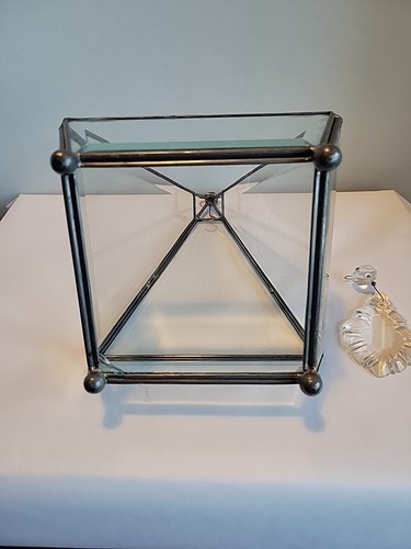Pyramide abgeschrägt Klarglas Kuriositäten Terrarium hängend oder Tischplatte massiv - Bild 6 von 8