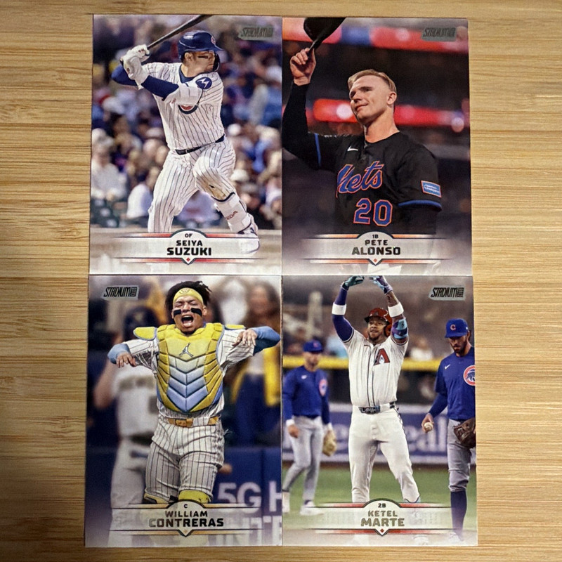 Topps 2025 Stadium Club MLB 4-Card Lot Suzuki Alonso Contreras Marte #63