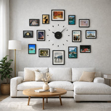 Picture Gallery Wall Frame 15 Pack Set Collage Tabletop Black Multi Size Frames