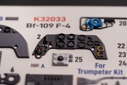 Messerschmitt BF-109 F-4. Interior 3D Decals (for Trumpeter) 1:32 KeliK K32033 - Picture 12 of 14
