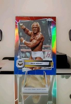 Topps WWE Chrome 2025 Hulk Hogan /85 Red White Blue Refractor #12