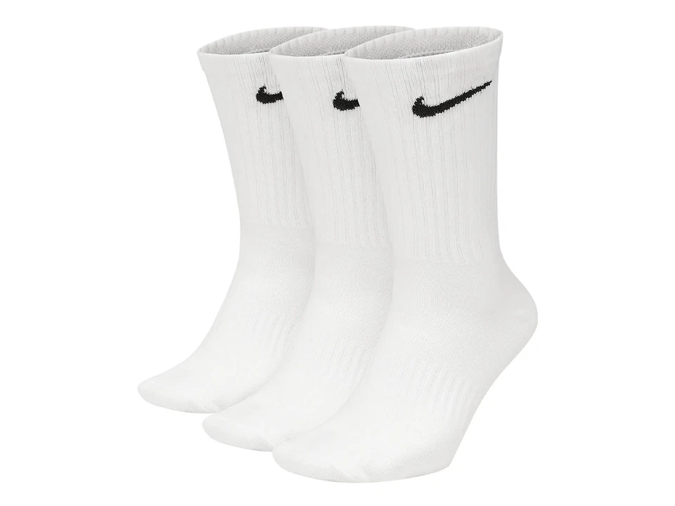NIKE CALZE 3 PAIA SX7676 100 NK EVERYDAYLTWT CREW 3PR WHITE/BLACK - Imagen 1 de 1