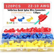 120PCS Quick Splice Wire Connectors Kit 22-10 AWG Solderless Electrical Terminal