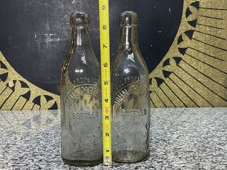 (2) Antique Pre Prohibition Beer Bottles Lot John McILvain Bristol Pa