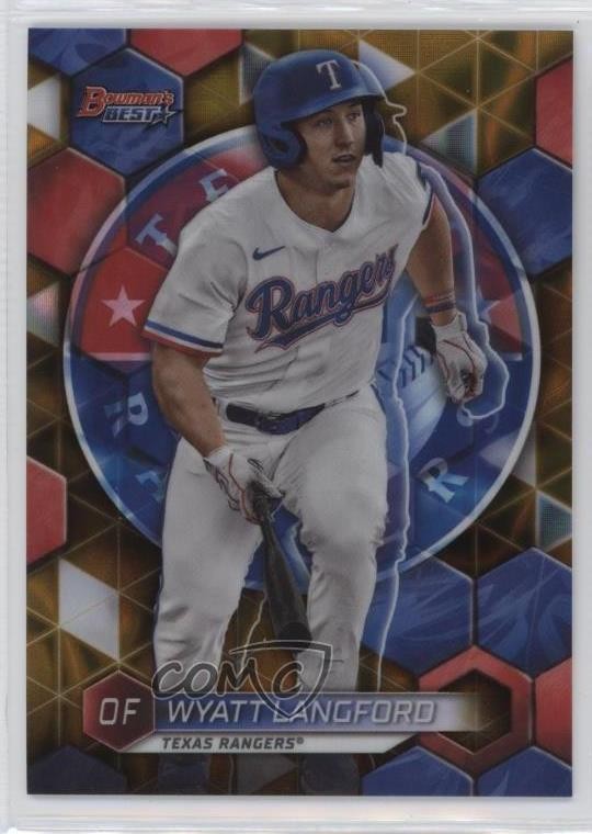 2023 Bowman's Best Top Prospects Gold Lava Refractor 34/75 Wyatt Langford 03wr