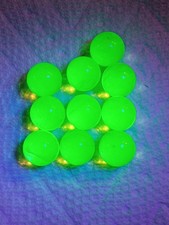 Vasaline Uranium Marbles 10 Super Bright 15 mm Beauties