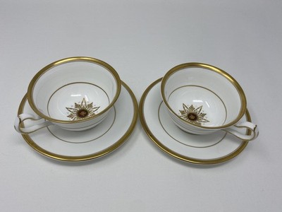 2 Royal Crown Derby Star of Eden Cup & Saucer, Luxury Set, Rare, collectible