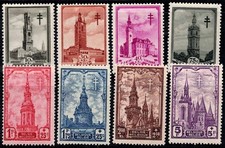Belgique 1939 Mi. 520-527 Neuf * MH 100% monuments, contre la tuberculose