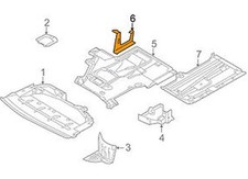 BMW M5 E39 Rechte Unterbodenverkleidungshalterung 51712695700 NEU Original