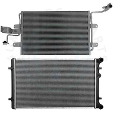 Radiator & AC Condenser Cooling Kit For 2000-06 Audi TT 99-05 Volkswagen Jetta