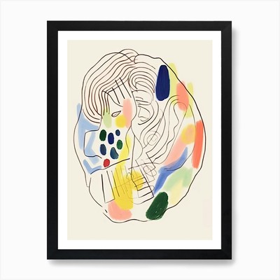 Enigma Line Art Abstract 2 Art Prin Framed Wall Art Poster Canvas Print Picture