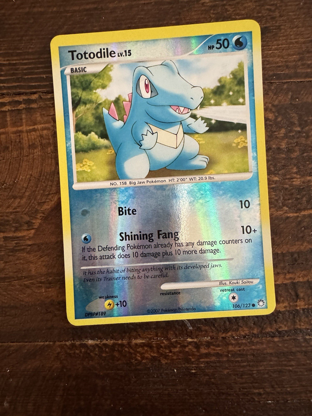 Totodile 106/123 Reverse Holo D&P Mysterious Treasures LP