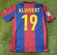 Patrick Kluivert Signed Barcelona 1998/99 Home Shirt