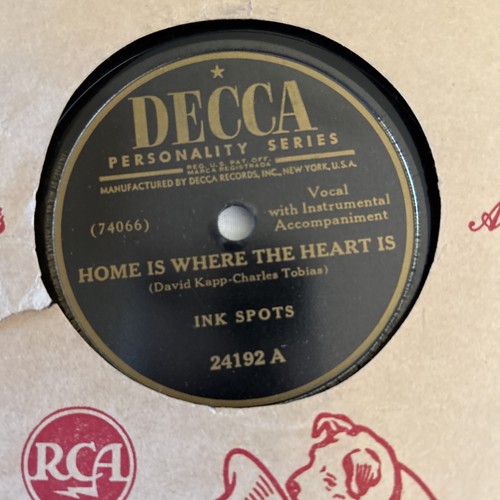 Ink Spots-78rpm single 10-inch-Decca 24192 HOME IS WHERE THE HEART IS/ SINCERELY - Picture 2 of 7