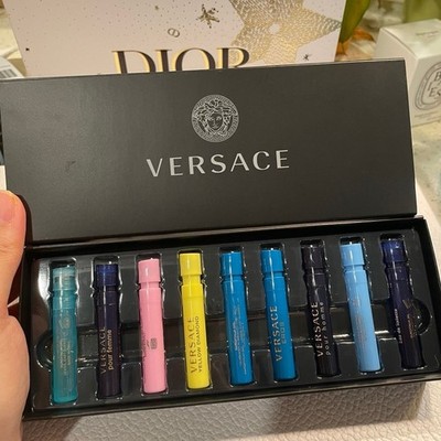 Versace 9 Piece Sample Vial Gift Set 9 x 1 ml each Men & Women-New With Box