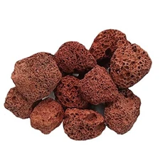  10 Pack Aquarium Red Lava Rock Fish Tank Volcanic Pumice Stones for Shrimp 