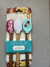 Pioneer Woman Mini Spatula Set of 3 Silicone Safe to 450 Degrees