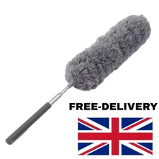 Extendable Feather Duster Telescopic Dust Brush Long Reach Handle UK