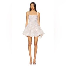 NWOT Bronx and Banco Midnight Bridal Sequin Mini Bridal Dress in White, size M