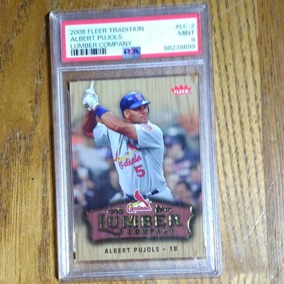 Fleer Tradition 2006 Albert Pujols Lumber Company LC-2 Cardinals PSA 9 Insert