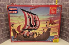 Vintage MEGA BLOKS Legend Viking Ship Incompl...