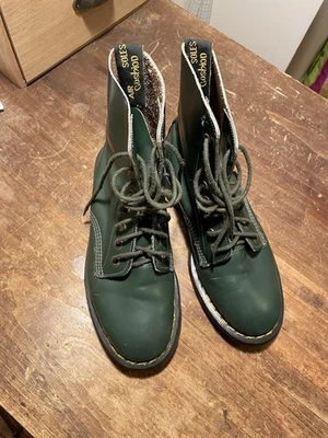 dr martens made in england 90’s Taille 38 Vert - Photo 1/4