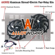 Fits 88-99 CHEVY GMC TRUCK C/K 1500 2500 3500 5.7 Electric Radiator Fan+Shroud