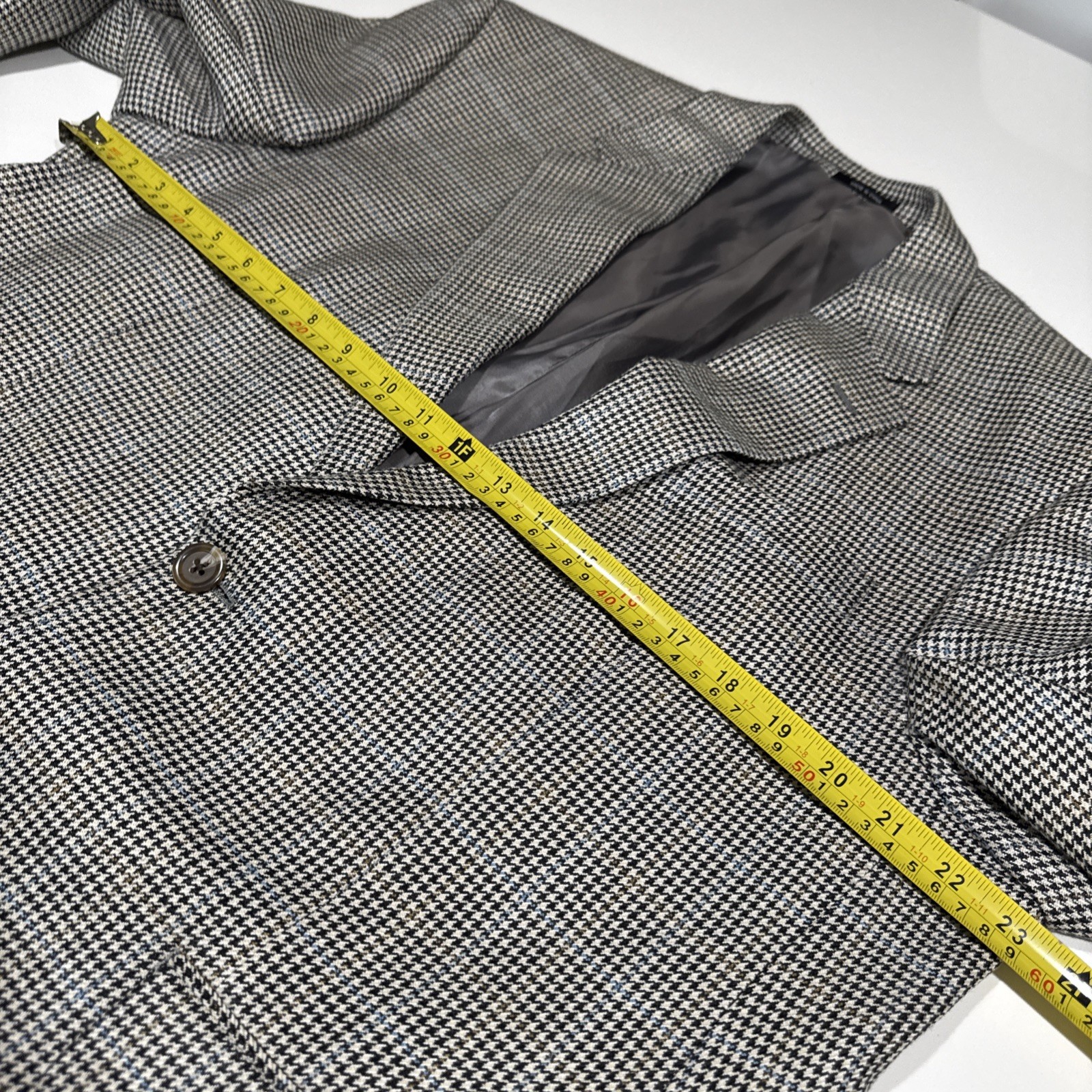 CHAPS Houndstooth Patterned Silk Men’s Blazer Sui… - image 7