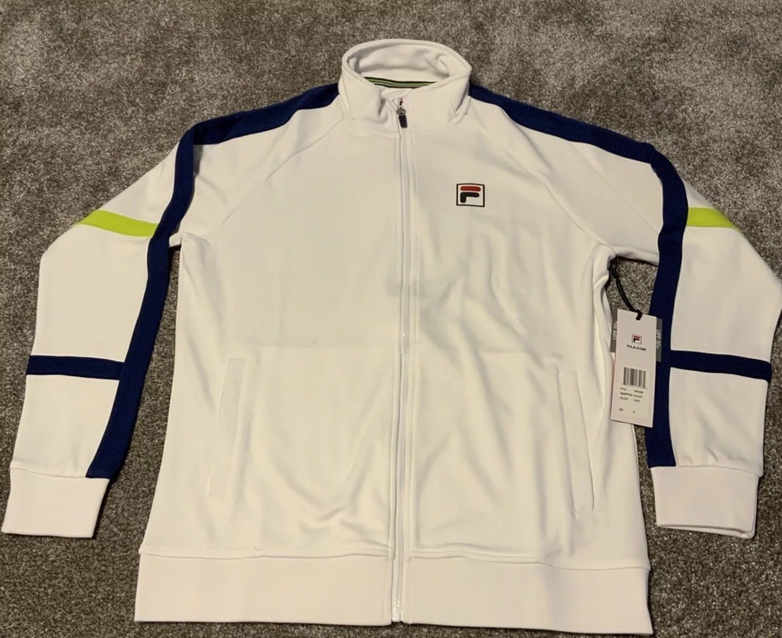 Giacca FILA retrò tennis zip pista casual taglia media nuova con etichette