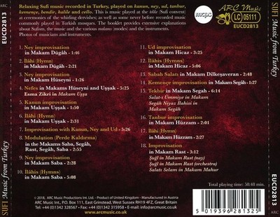SUFI MUSIC ENSEMBLE - SUFI MUSIC FROM TURKEY [9/28] NEW CD