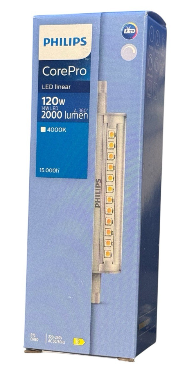 Philips R7S 120w - 14W LED - Linear Bulb 4000K 2000lm Dimmable CorePro VAT inc