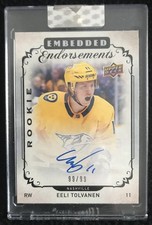 2018-19 UD Clear Cut Embedded Endorsements Rookie EELI TOLVANEN EER-ET #99/99 RC