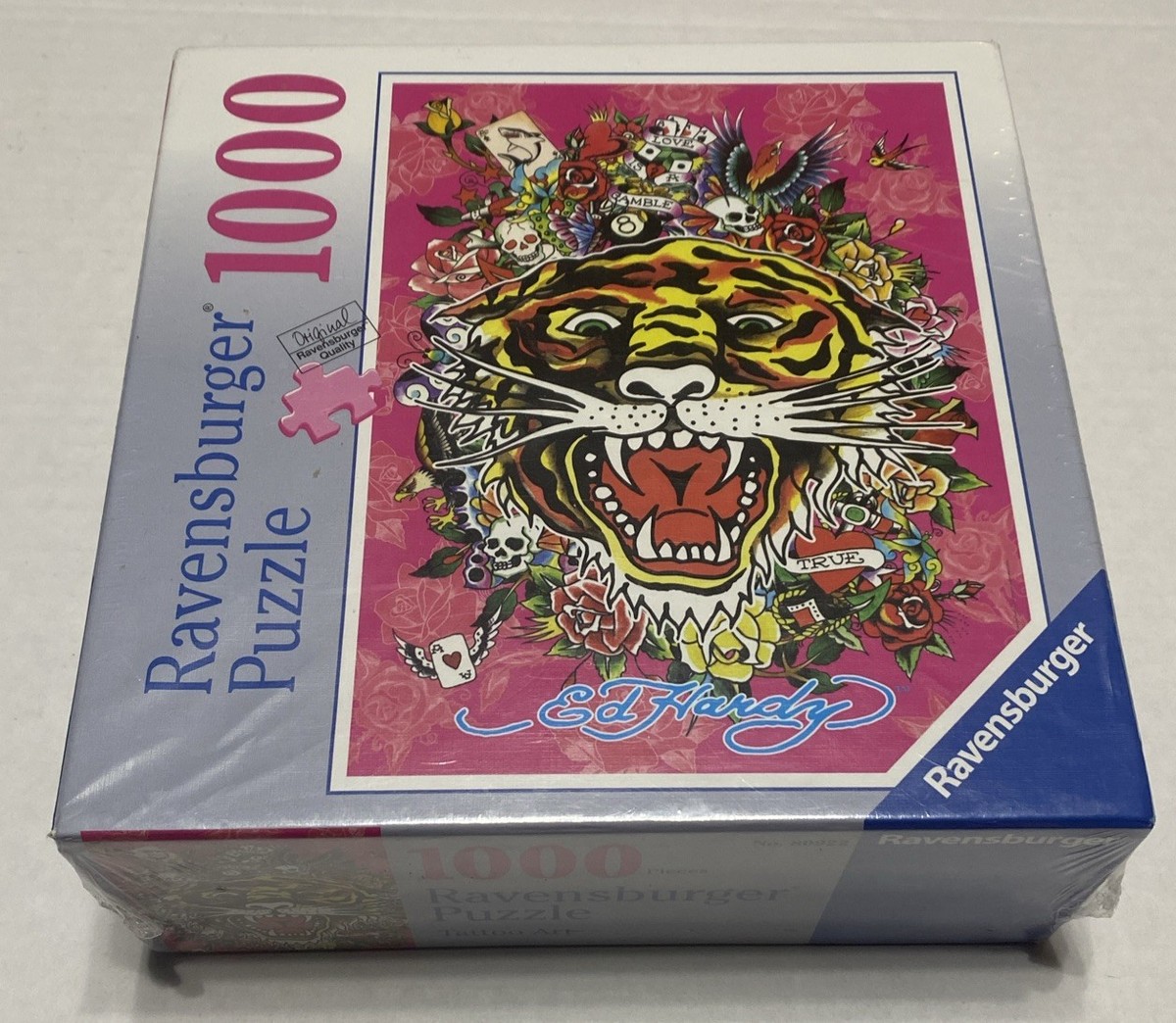 Ed Hardy Tiger Tattoo Art Ravensburger Puzzle (1000 Pieces) Vtg