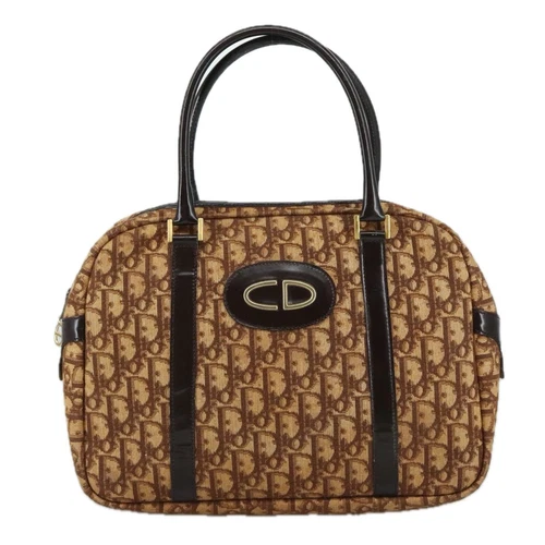 Sac à main Dior Trotter en toile marron authentique