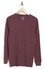 Abound Crewneck Long Sleeve Thermal Top Mens NWT X-Large Burgundy Royale