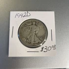 1942-D 50C Walking Liberty Half Dollar