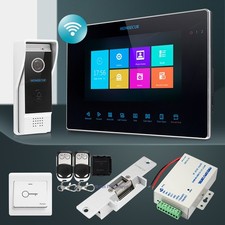 HOMSECUR 7" Wired WIFI Video Audio Home Intercom with IR Night Vision for House