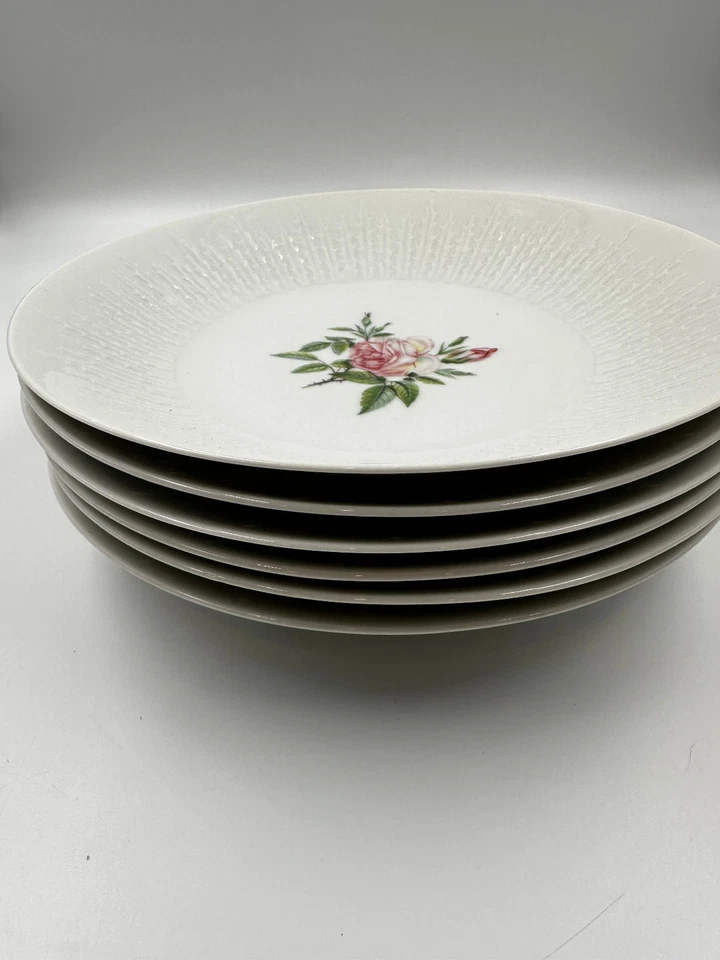 Hutschenreuther Selb Exzellenz Rosita Rosenmotiv Suppenteller 6 Stück