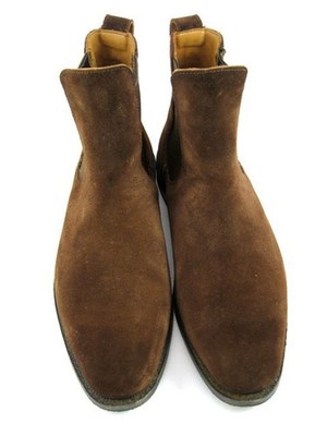 Allen Edmonds ''LIVERPOOL'' Men's Chelsea Boots 7.5 EEE POLO BROWN SUEDE  (701N)