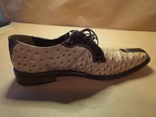 Stacy Adams Exotic 24228 Light And Dark Brown Ostrich Print Size 10M