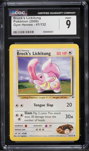 Brock's Lickitung (Unlimited) graded CGC 9 for sale on eBay