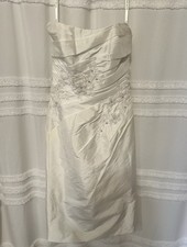 David’s Bridal Strapless Summer Wedding Dress Size 2
