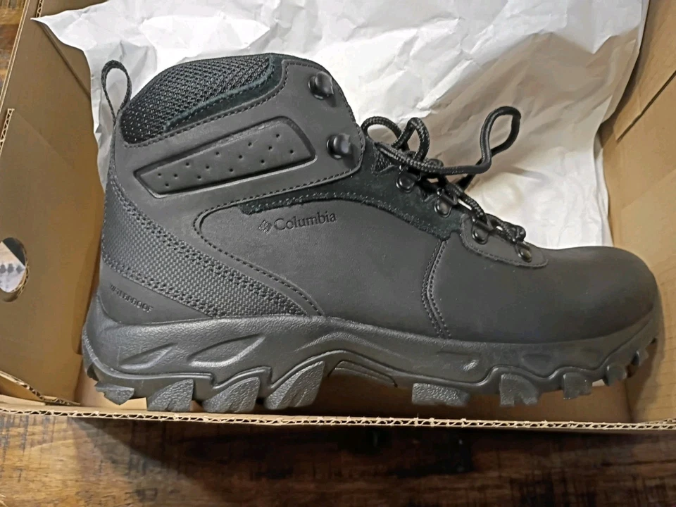 Columbia Hombres Newton Ridge Plus 2 Impermeable Cuero Botas de Senderismo Talla 12 Negro Foto 2 de 4