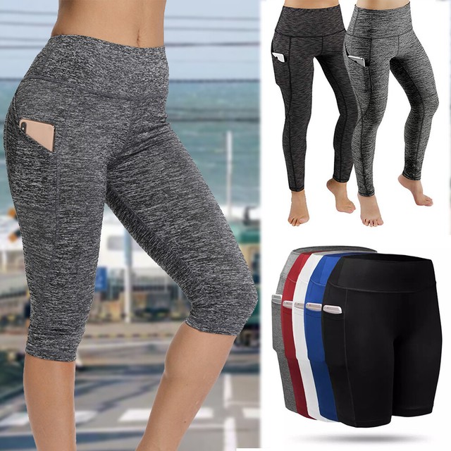 Leggings Baleaf Womens Yoga Leggings Workout Running Capri Pants Inner