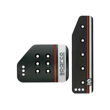 New Sparco Settanta Black Pedal Pads Long Gas