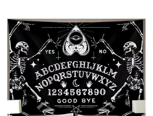 Ouija Board Super Soft 60x80 Couch/ Twin Blanket Skeletons Gothic New