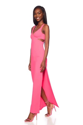 susana monaco dress Halter Low Back Slit Brief lining Susana Monaco Poplin Cross Back